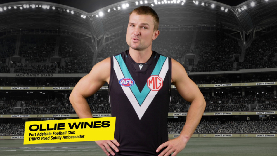 Ollie Wines promotes road safety
