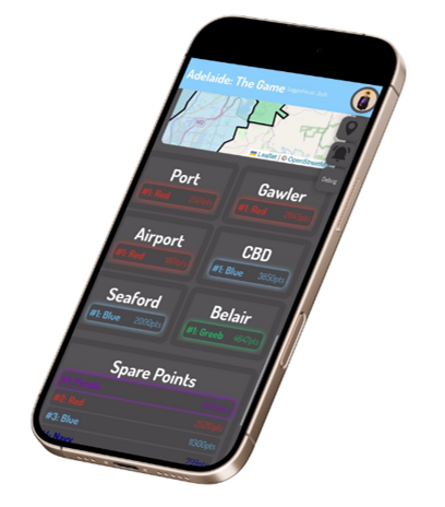 mobile phone showing the game