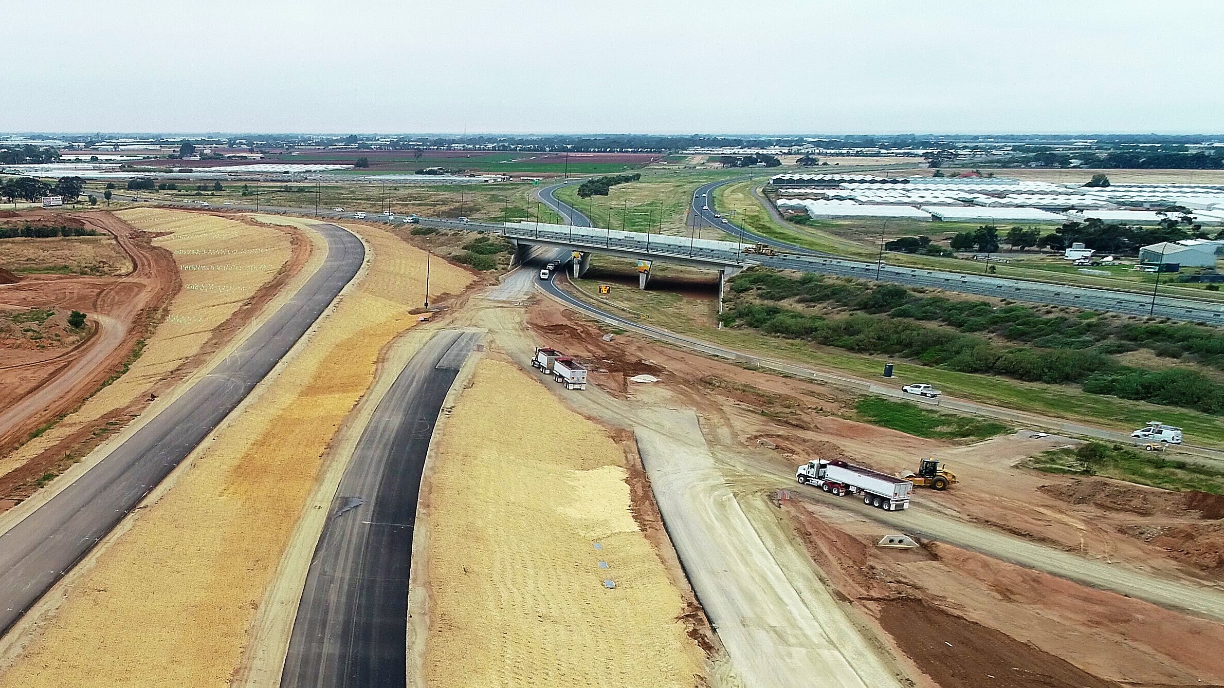 Northern interchange zone looking North-east