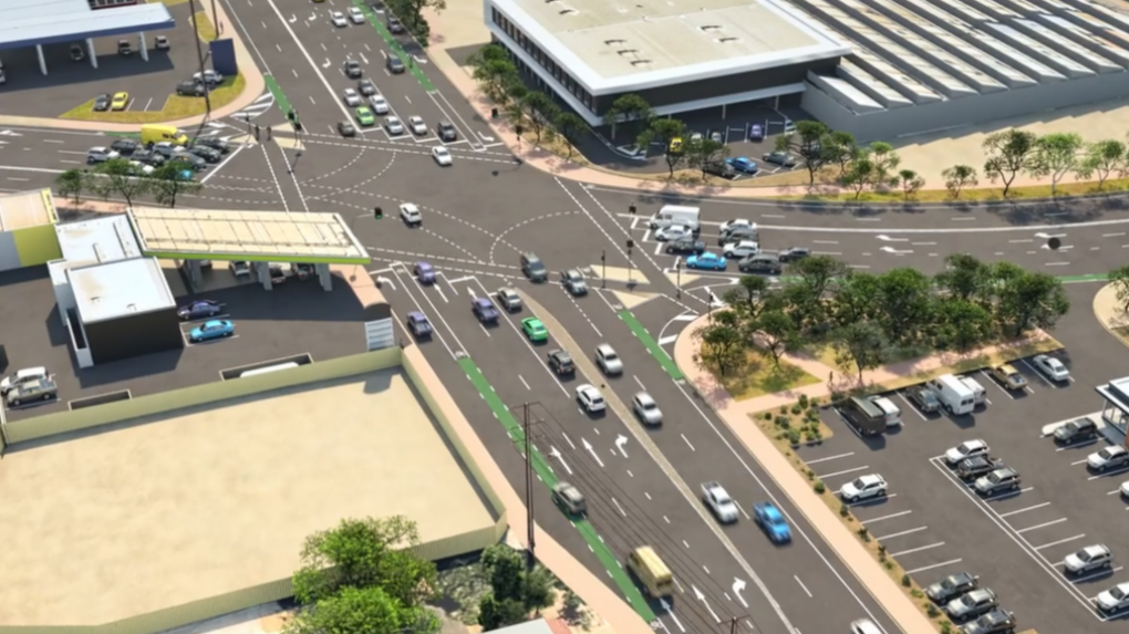 Concept image of the intersection of Grange Road, Holbrooks Road and East Avenue.