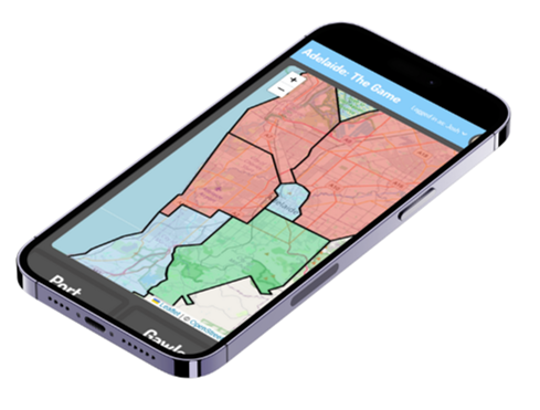 mobile phone showing the game