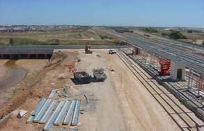Construction of Kiss & Ride facility, interchange platform and drainage works in January 2006
