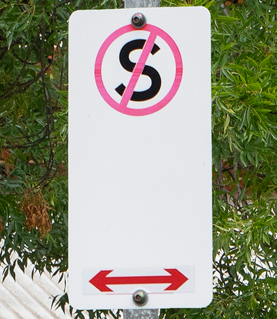 No standing sign