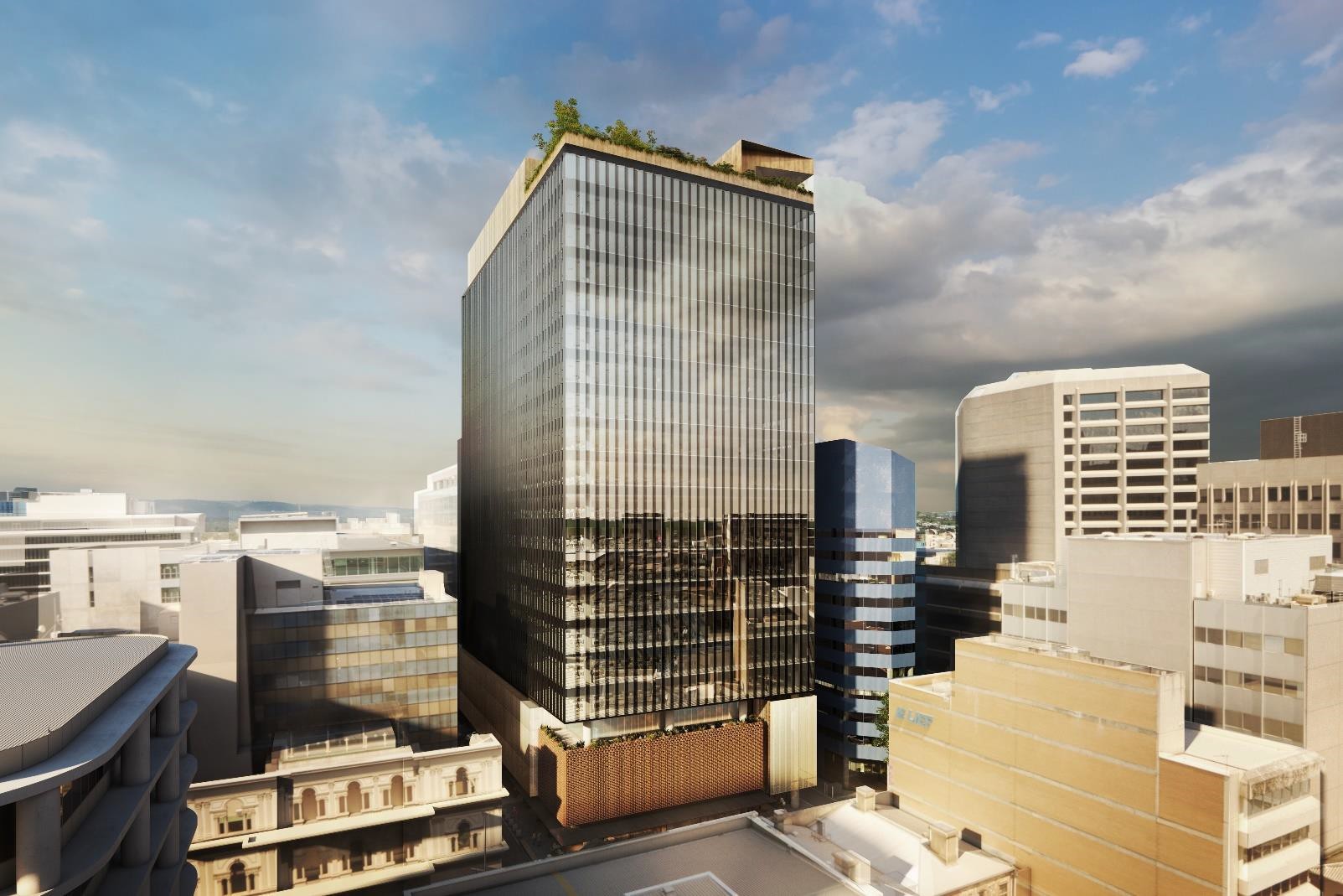 An artist's impression of a high-rise building in the CBD