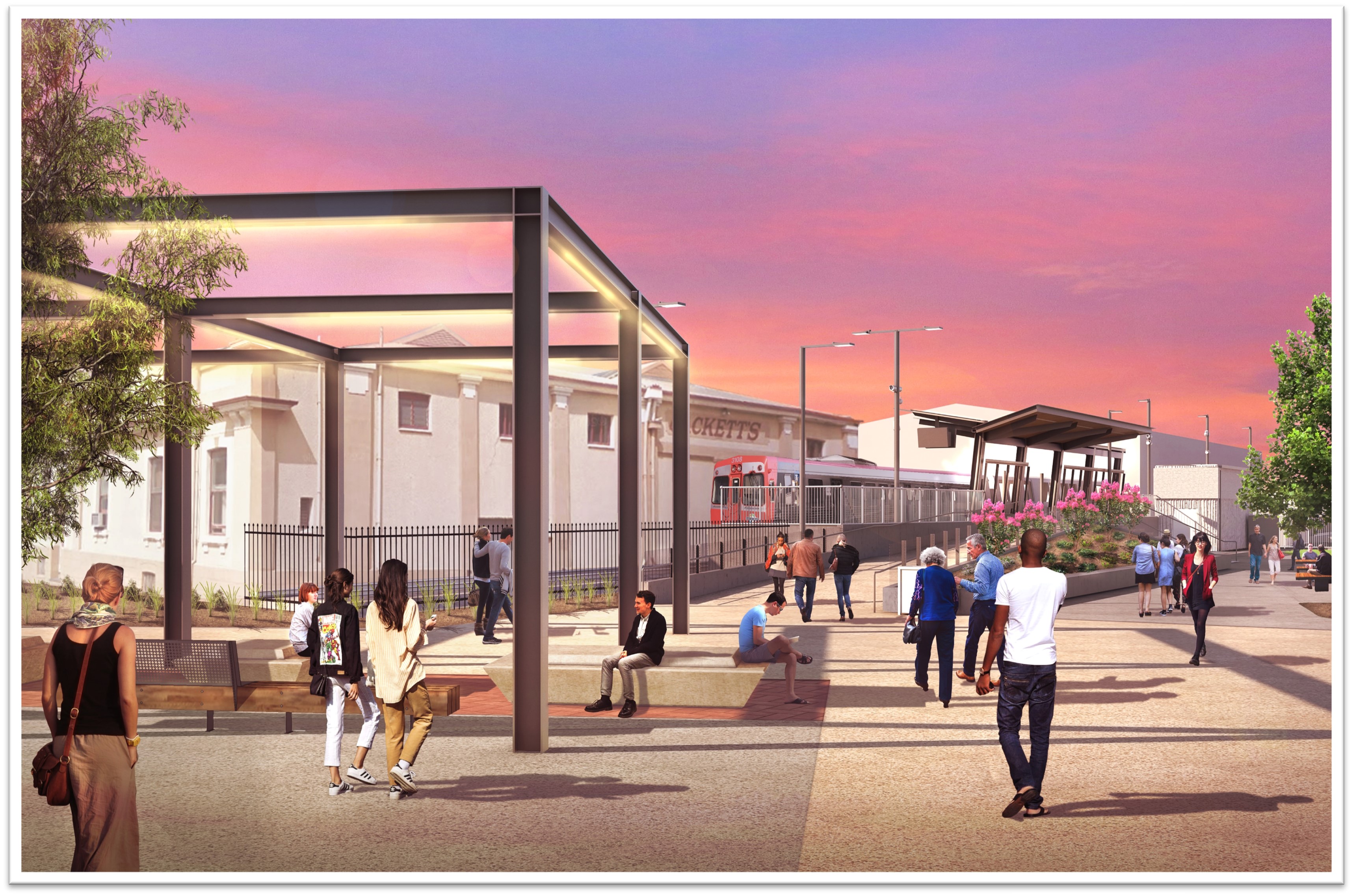 an artist impression of the new Port Dock station