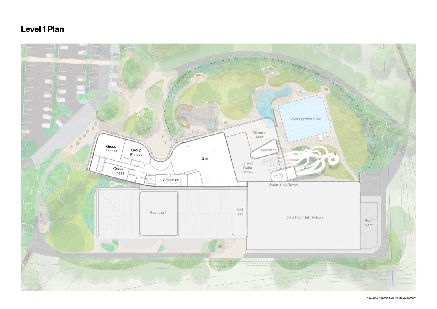 Map of level one of the new Aquatic Centre