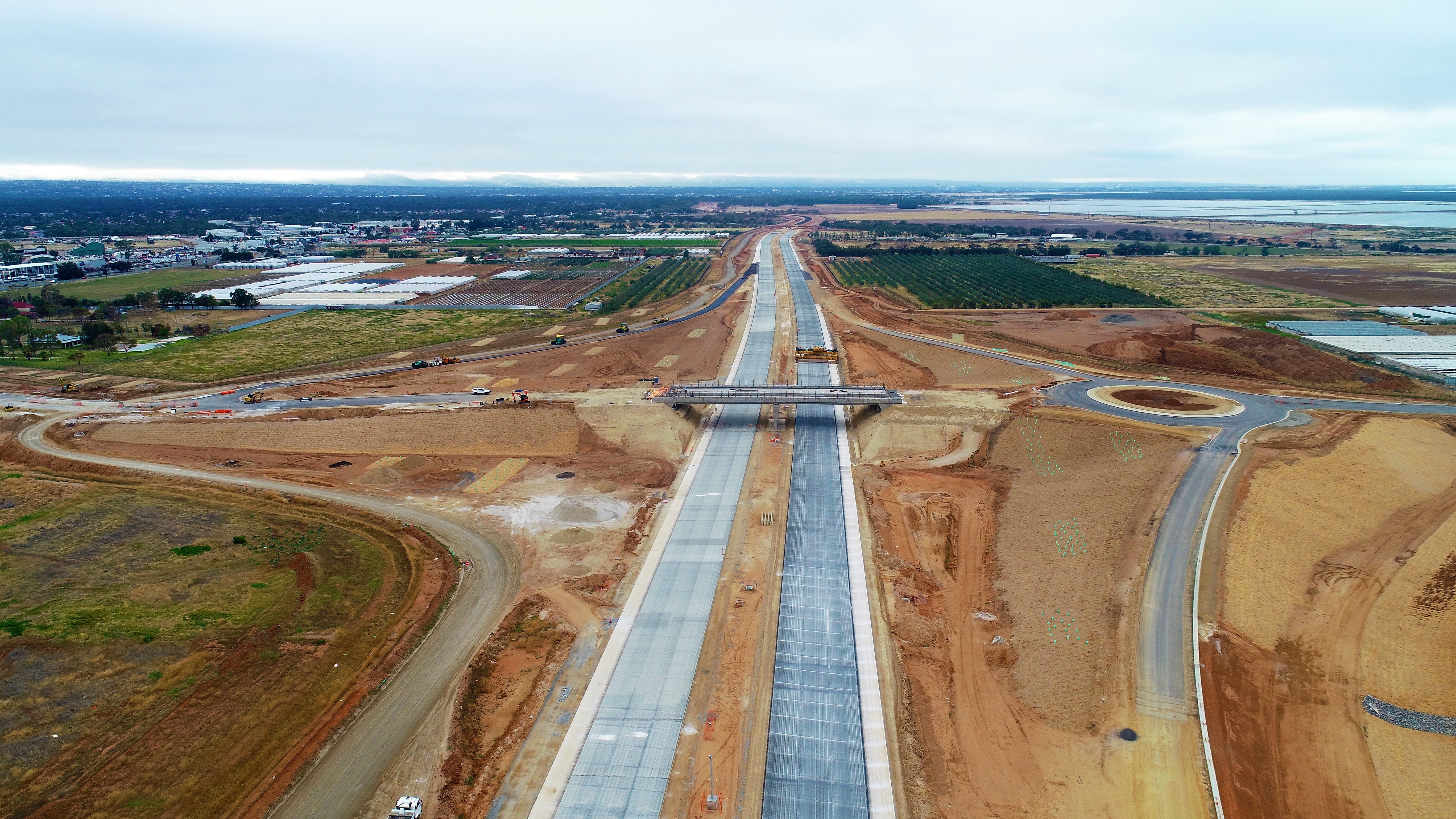 Concrete paving trial near the Waterloo Corner Interchange - November 2018