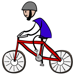 Cartoon cyclist.