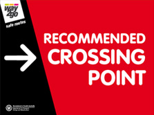 Recommended Crossing Point Sign